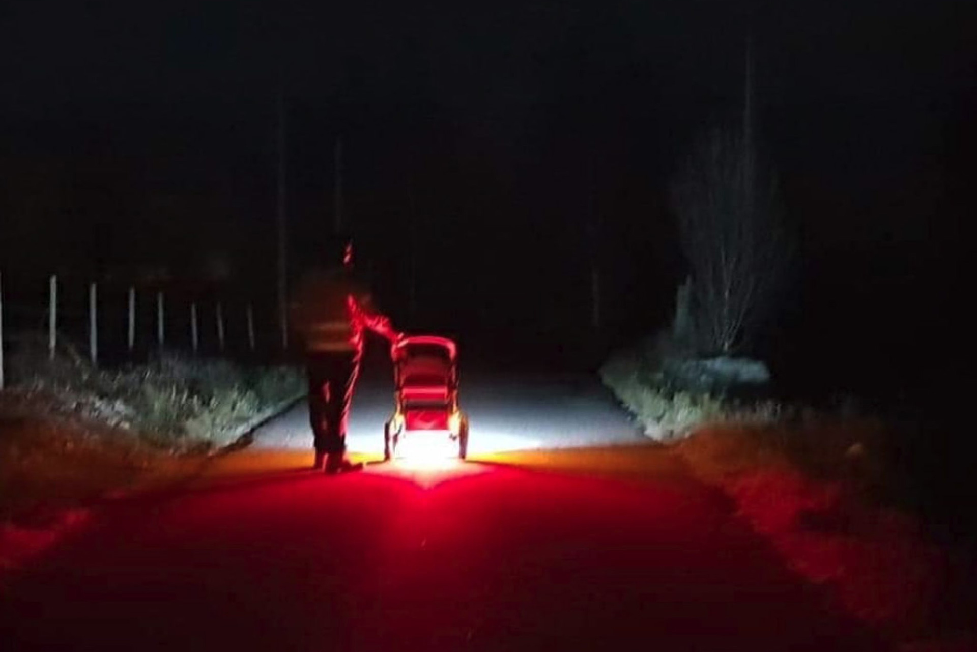 Barnvagnsbelysning utomhus